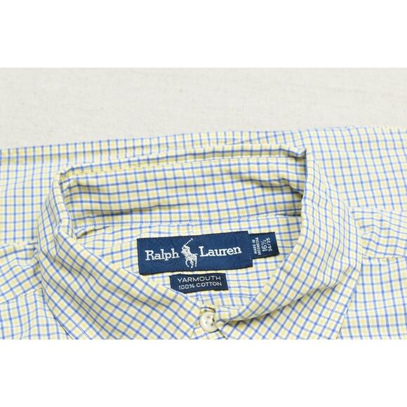 Ralph Lauren Yarmouth Men's Button Down Shirt Plaid Regular Size 16.5 / 32-33 - Picture 2 of 8